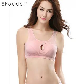 Ekouaer Breathable Padded Bra High Stretch Sports Bra Women 