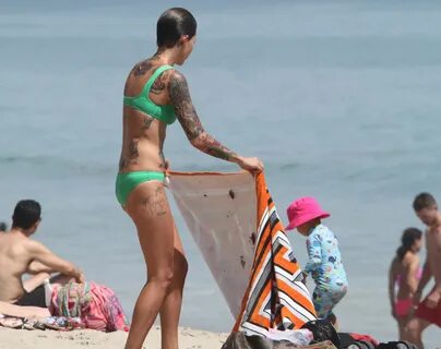 Ruby Rose in Green Bikini 2018 -21 GotCeleb