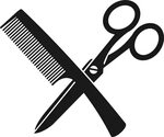 Download HD Scissors And Comb Png Picture Freeuse - Comb And