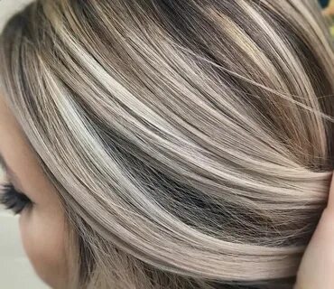 Cool ash blonde against a neutral brown Haarfarben, Braunes 