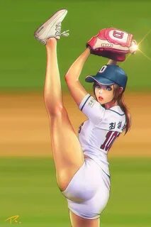 Девушка Играющая В Бейсбол.