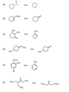 Solved from .COH (b) from CHE CH3 CH3 c) from сн. (d) from C