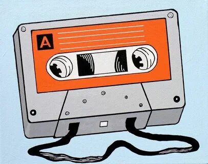 Cassette Tape Retro Pop Art Painting On Canvas Painting Retr