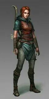 Human Female Rogue - Pathfinder PFRPG DND D&D d20 fantasy Ch
