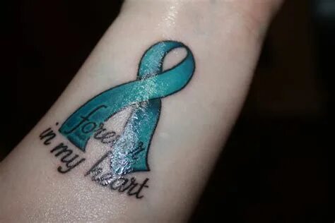 Ovarian Cancer Ribbon Tattoos - 65+ Best Cancer Ribbon Tatto