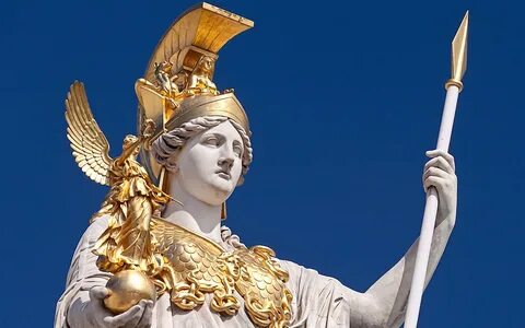 Pallas Athena, goddess statue, armor 640x960 iPhone 4/4S wal