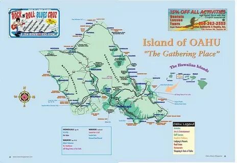 Oahu Guide Basic Map - Oahu * mappery