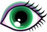 Clip Art Eye Blind Clipart - Funny Blue Eyes Cartoon - (3500