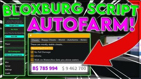 NEW ROBLOX Bloxburg Script GUI Hack Auto Farm 1,000,000 Mone