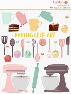 Baking Clipart Set Cupcake Baker Kitchen Baking Utensils Ets