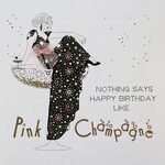 Pink Champagne - Handmade Open Birthday Card - AG7 - Tilt Ar