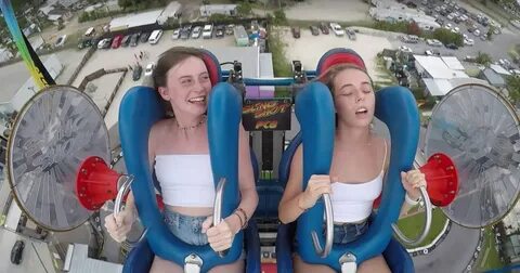 Slingshot Ride Fails / Funny Girls Slingshot Roller coaster 