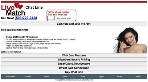 Livematch Chatline Website - Chatline Guide