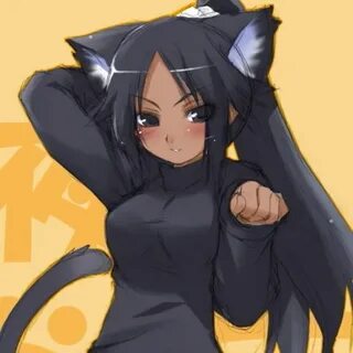 Safebooru - 1girl animal ears black eyes black hair bleach b