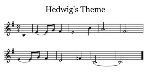First part of Hedwig's Theme Clarinet music, Clarinet sheet 