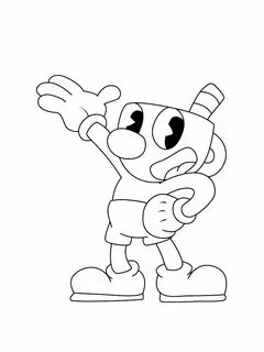Free printable Cuphead coloring pages for kids