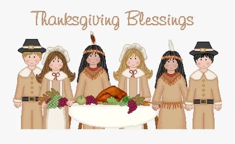 Blessing - Clipart - Wampanoags And The Pilgrims , Free Tran