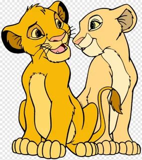 Nala - Baby Simba And Nala, Png Download - 465x525 (#1706302