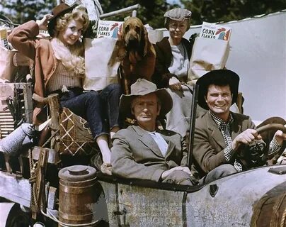 The Beverly Hillbillies cast with their sponsor's product Th