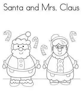 Santa And Mrs. Claus Christmas Coloring Pages Printable Chri