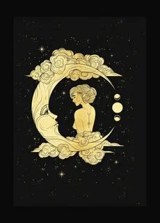 Moon Goddess Art Print - Cocorrina ® & Co