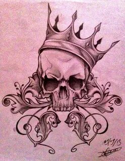 King Skull tattoo by Paprishka on deviantART Skull tattoo de