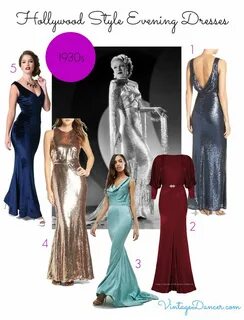 Old Hollywood Dresses - 1930s, 1940s 1950s Hollywood glamour