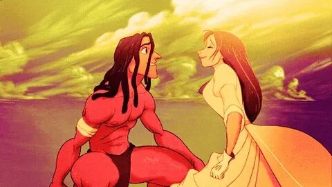 Tarzan and Jane, Tarzan Disney Kiss GIFs POPSUGAR Love & Sex