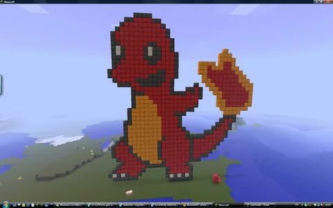 Minecraft Charmander Pixel Art Grid - Pixel Art Grid Gallery