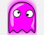 Pac-Man Casper Ghost, Большой призрак с, фиолетовый, лицо pn