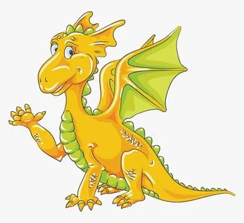 Dragon Clip Fairytale - Yellow And Blue Dragon, HD Png Downl