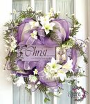 He has risen Easter Deco Mesh wreath by www.southerncharmwre