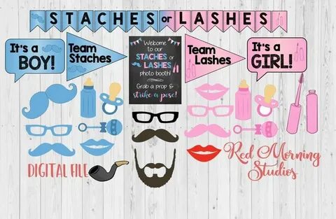 Staches or Lashes Photo Booth Props. PRINTABLE. Stashes or E