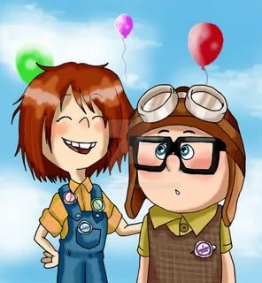 Carl And Ellie Drawing : carl and ellie from the movie up :)