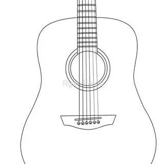 Acoustic Guitar Drawing Template DSR ZB