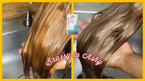 From Brassy to Ash Blonde Using Wella T18 Lightest Ash Blond