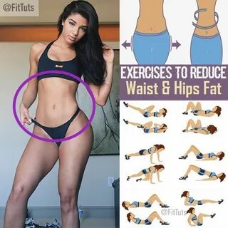 Fitness Tutorials * en Instagram: "Exercises to reduce waist & hip...
