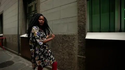 black girl magic queen melanin model Stockvideoklipp (helt r