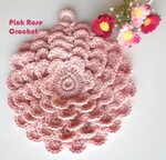 Pink Rose Crochet Fazer croche, Padrão de flor, Flor de croc