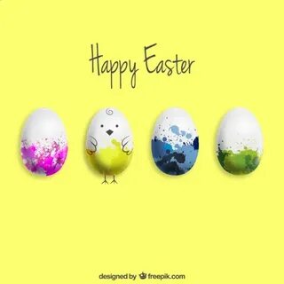 Funny splash easter eggs free vectors UI Download