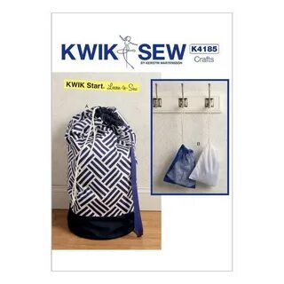 Kwik Sew Pattern K4185 Drawstring Laundry Bags in Two Sizes