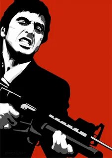 Постер Scarface - Лицо со шрамом Graphic poster art, Scarfac