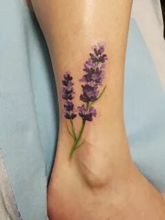 Lavender lower leg tattoo Lavender tattoo, Girly tattoos, Bl