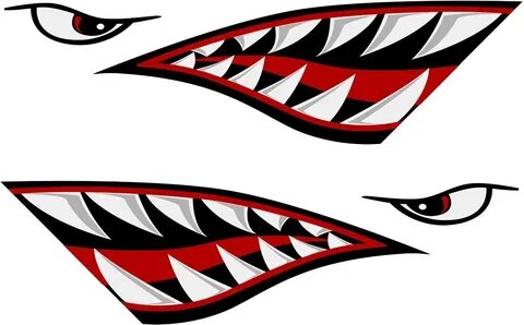 Shark Teeth Png Transparent Image - Shark Decal Clipart - Fu
