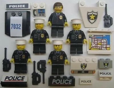 LEGO SWAT TEAM POLICE MINIFIGS LOT city town chief robber pr