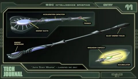 Staff Weapon Design Stargate, Stargate ships, Stargate atlan