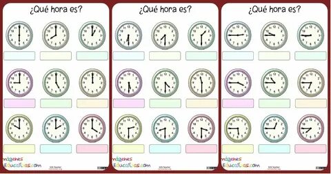 Que Hora Es / Poster Que Hora Es By Easy Ele Teachers Pay Te
