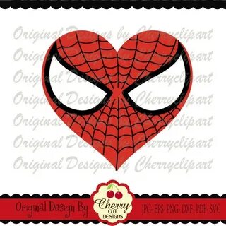 Valentine SVG DXF Spider man inspired Heart for boys Etsy