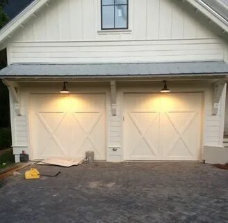 Image result for overhang white garage door Garage door desi