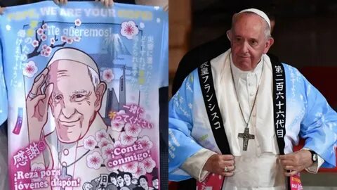 The Pope just rocked an adorb self-portrait anime coat in Ja